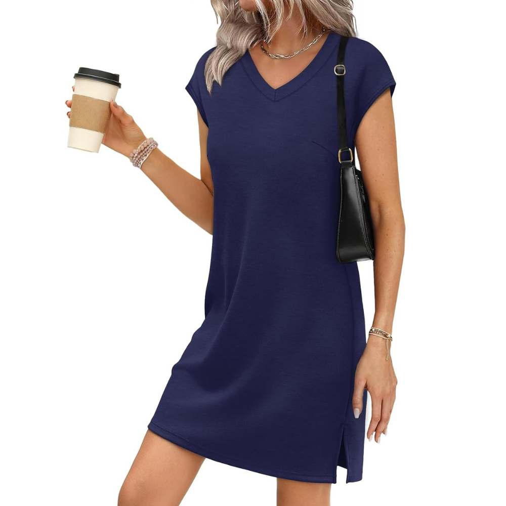 Solid Colored Casual Summer Sundresses For Women