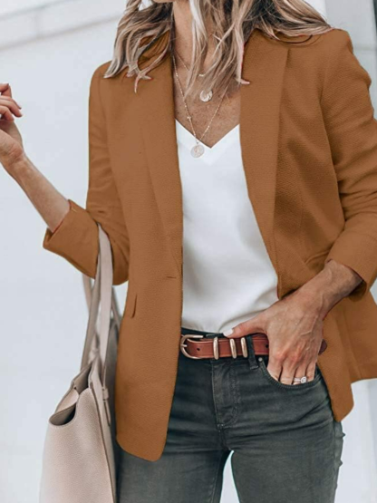 Casual Long Sleeve Jacket-Cozy Knit Sets