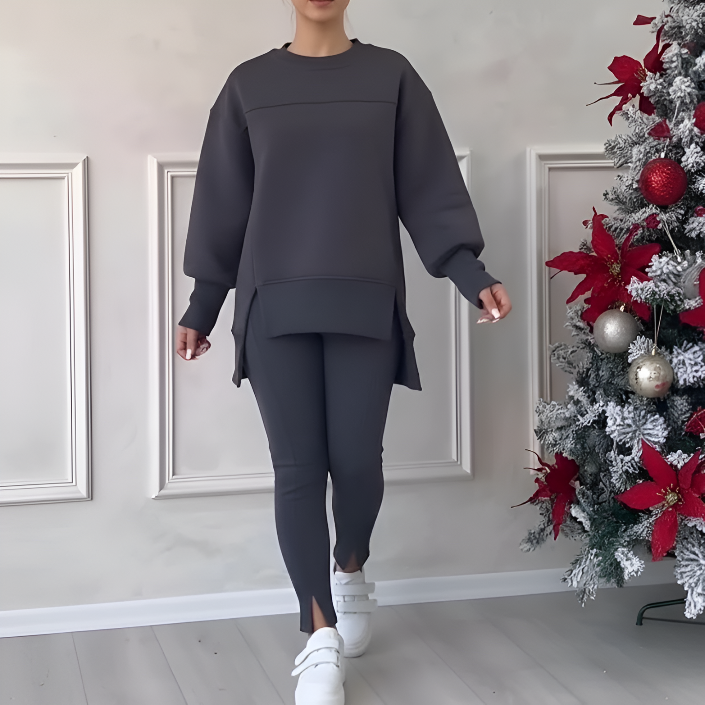 Women Printed Hoodie And Leggings Set