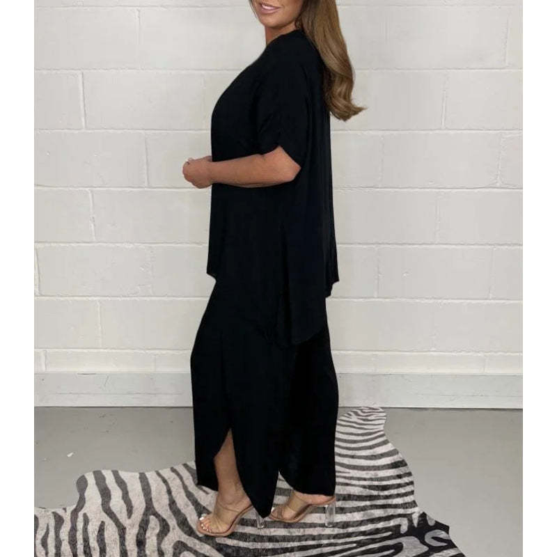 2 Piece Floaty Sleeved Trouser Set-Cozy Knit Sets