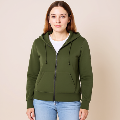 Women Fleece Full Zip Hoodie