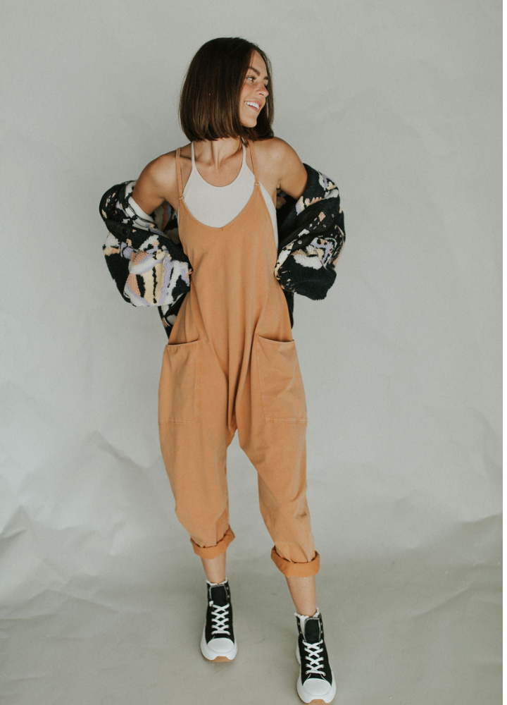 Womens Casual Wide-Leg Jumpsuit-Cozy Knit Sets
