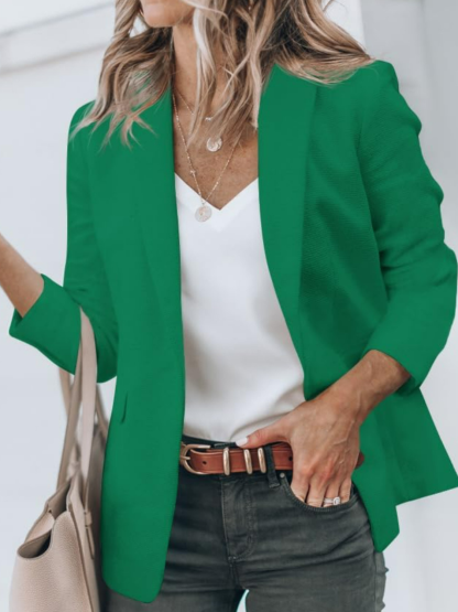 Casual Long Sleeve Jacket-Cozy Knit Sets