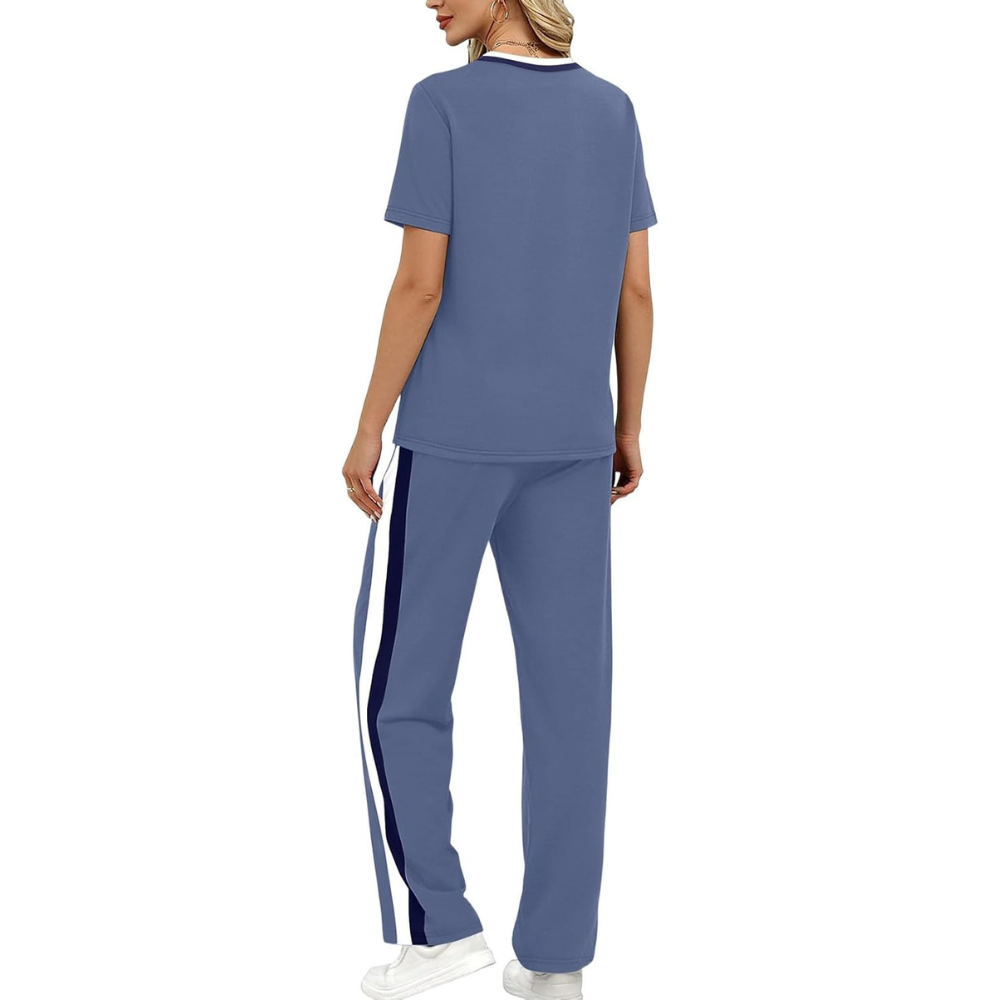 Two Piece Summer Lounge Set With Pocket Pants