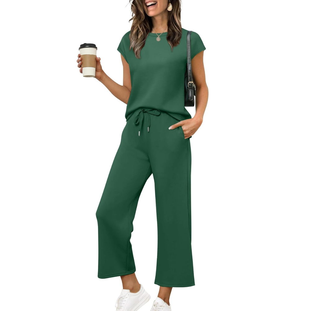 Two Piece Summer Vacation Lounge Matching Set Outfit