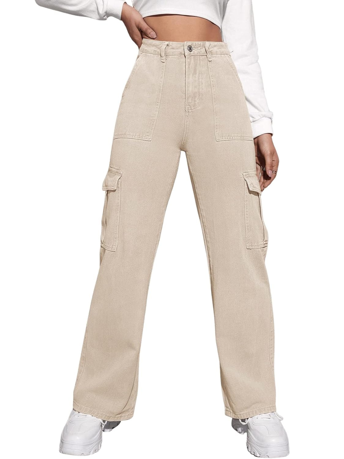 Casual Flap Pocket Denim Pant-Cozy Knit Sets