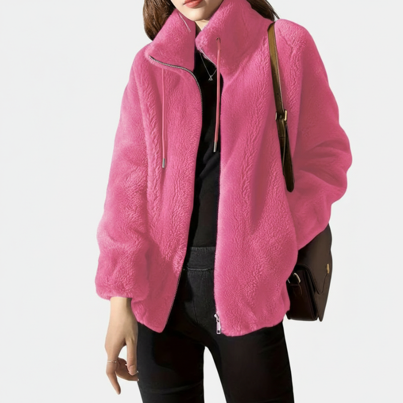 Casual And Cozy Zip Up Jacket For Women