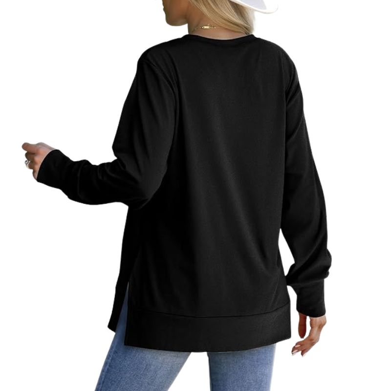 Sweatshirt For Women Side Split Fall Fashion