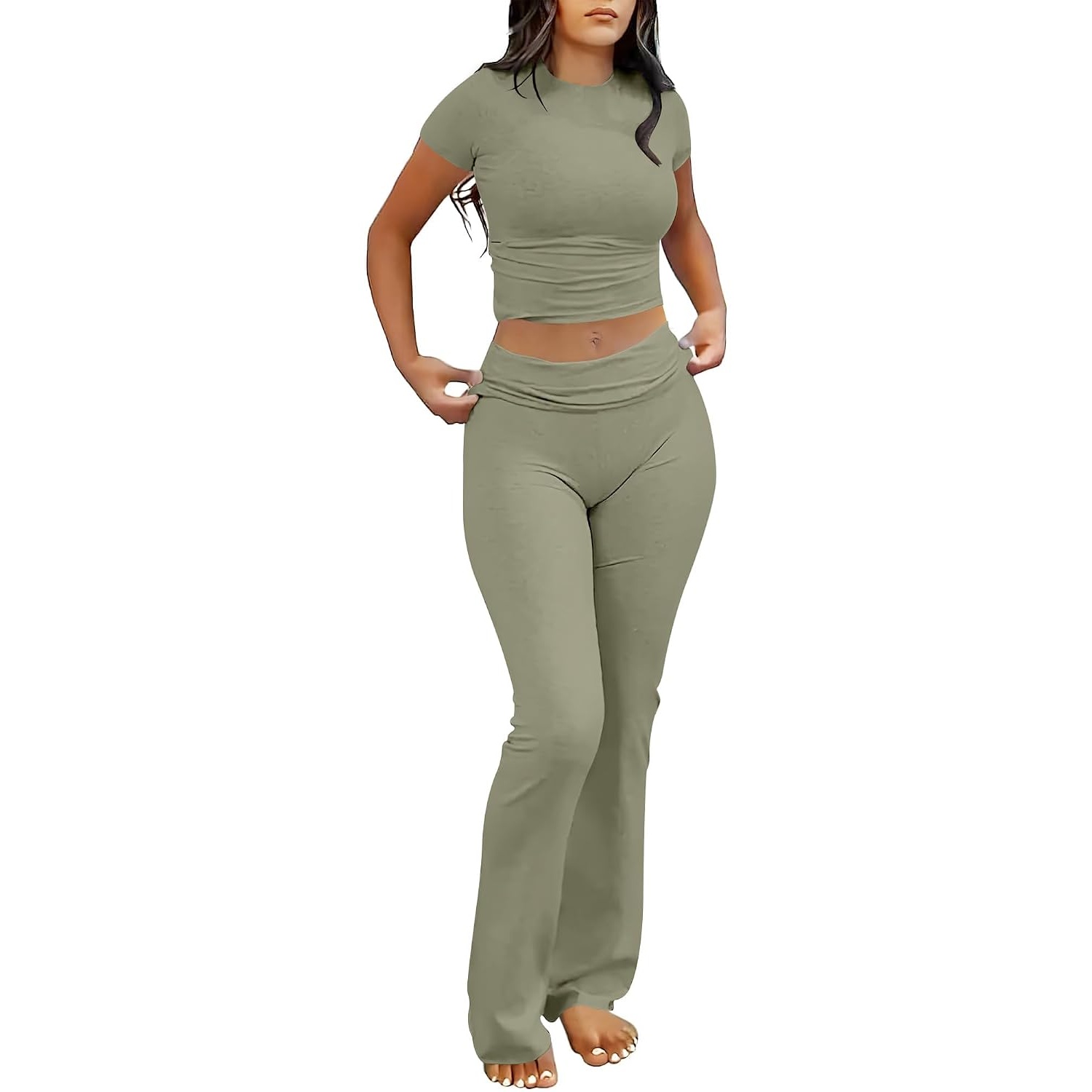 2 Piece Yoga Workout Matching Outfit Set For Women