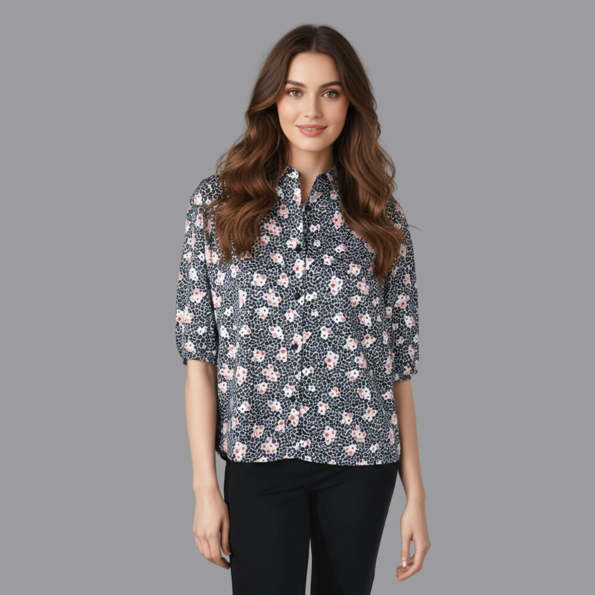 Wild Flower Collar Blouse