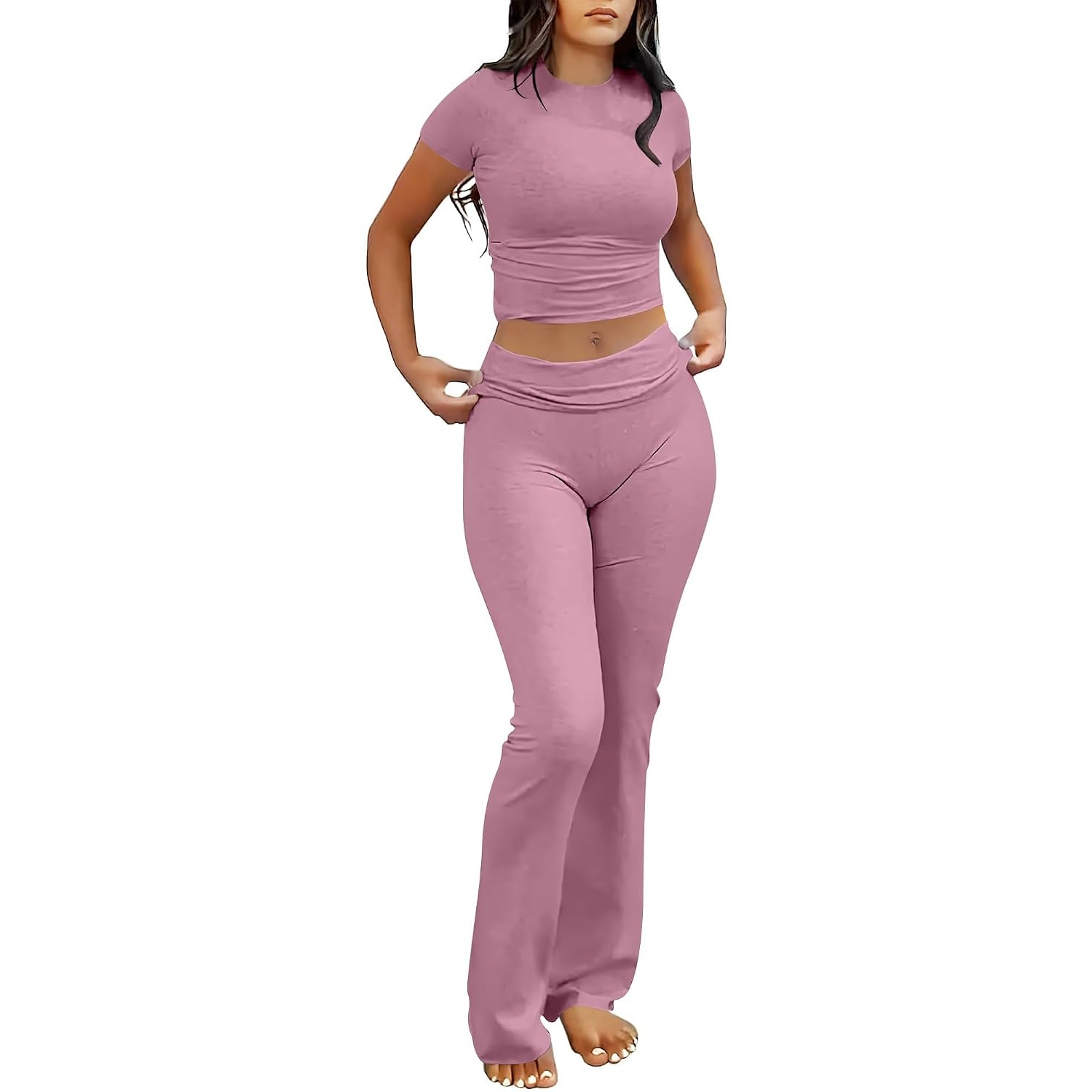 2 Piece Yoga Workout Matching Outfit Set For Women