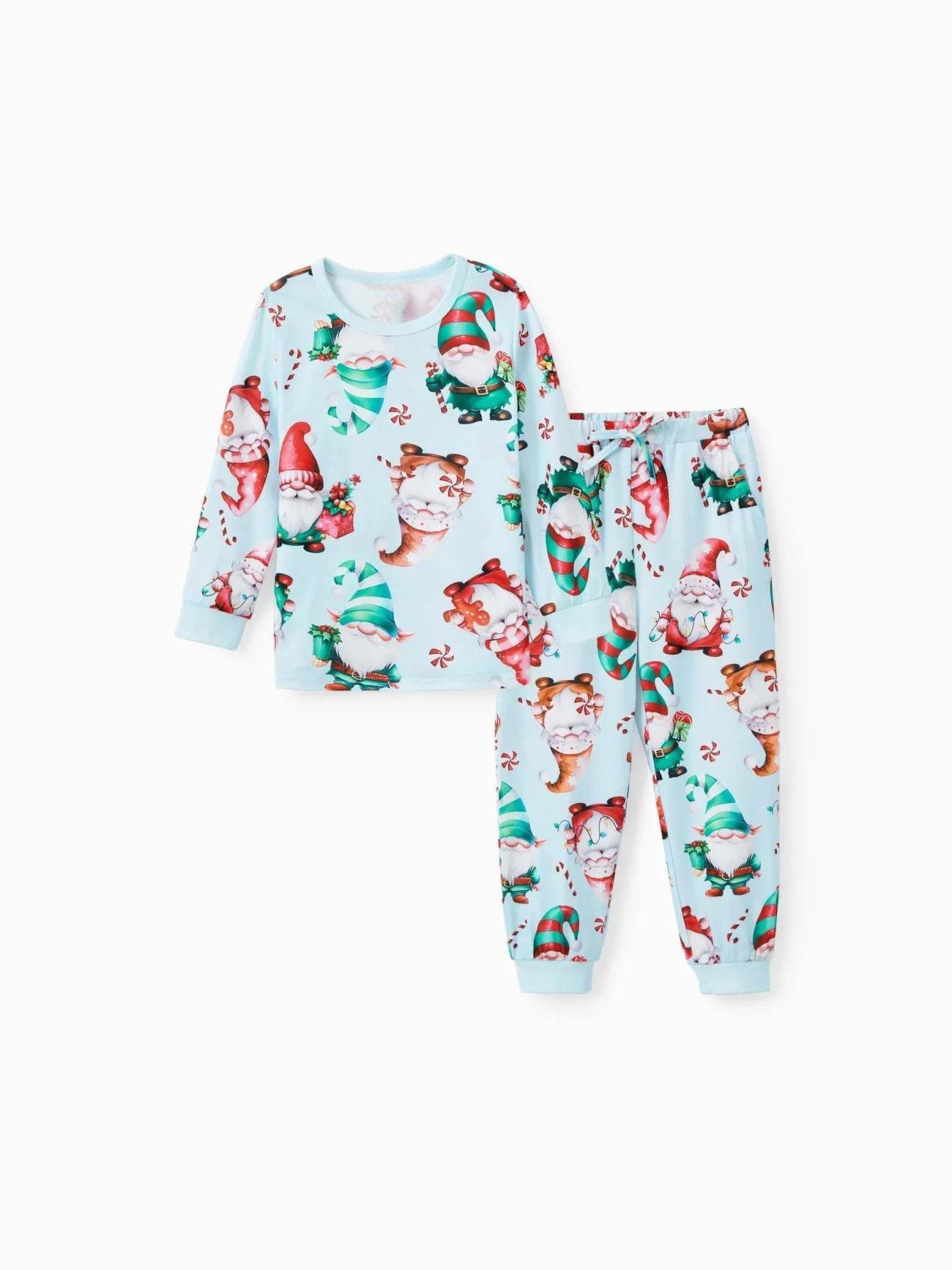 Santa And Reindeer Printed Family Matching Set-Cozy Knit Sets