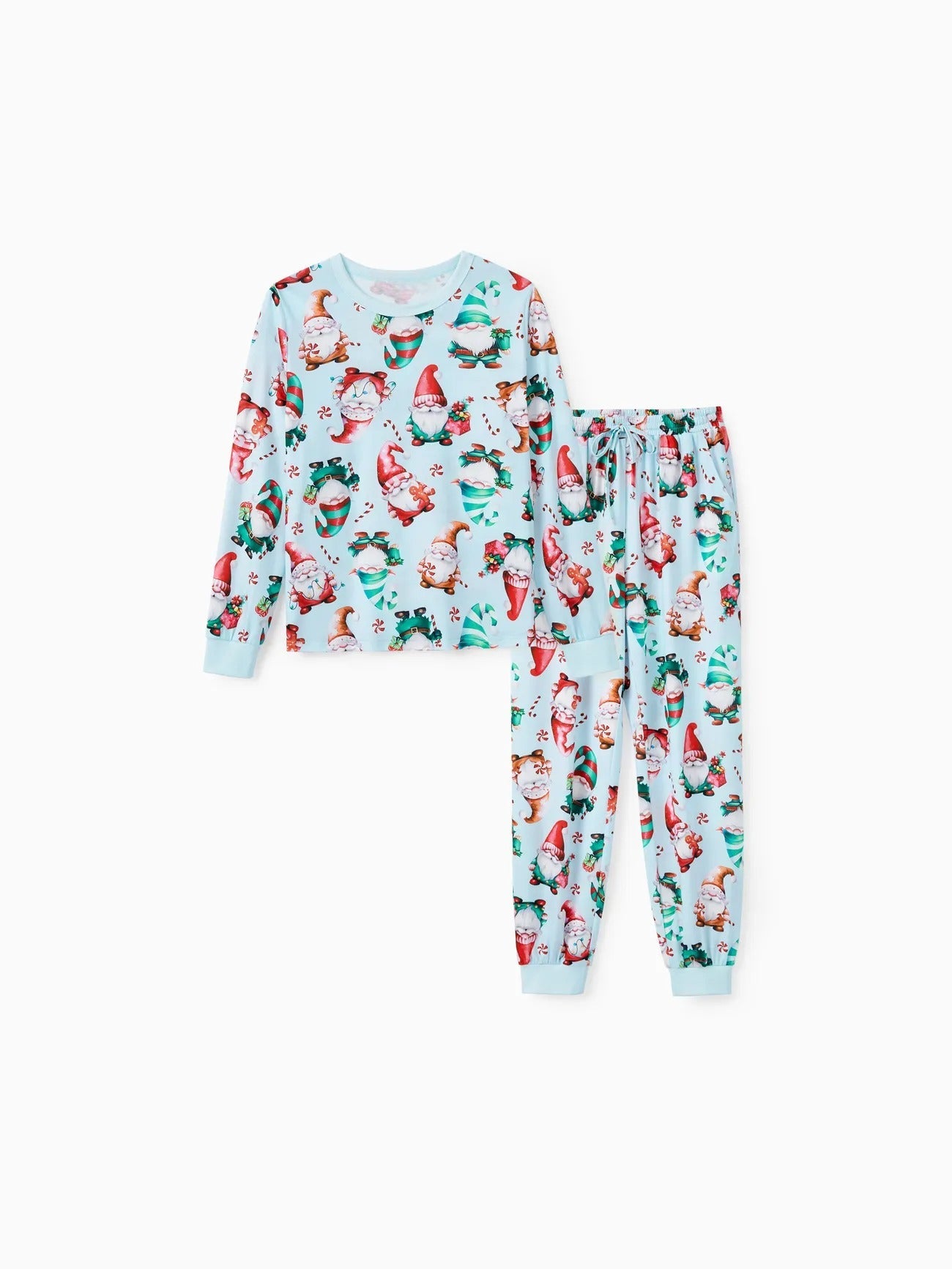 Santa And Reindeer Printed Family Matching Set-Cozy Knit Sets