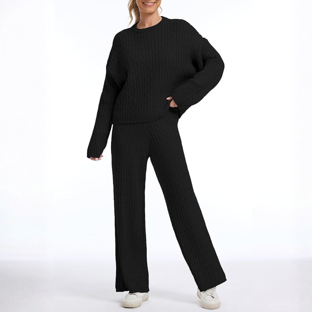 Cable Knit Sweater Lounge Set