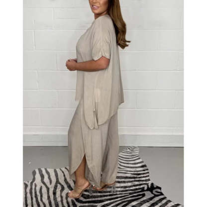 2 Piece Floaty Sleeved Trouser Set-Cozy Knit Sets