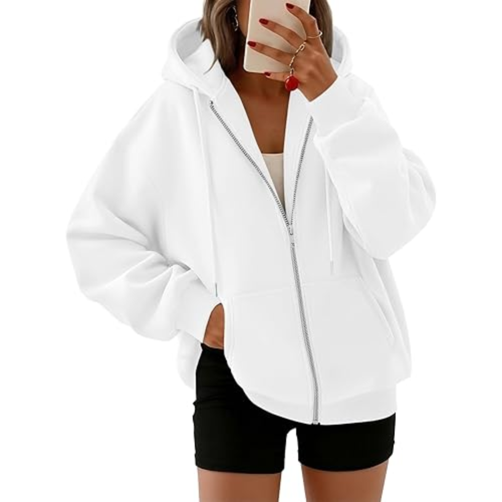 Womens Zip Up Hoodies 2026 Oversized SweatshirtOversized Zip Up Hoodies For Casual Everyday Wear For Women - Image 5