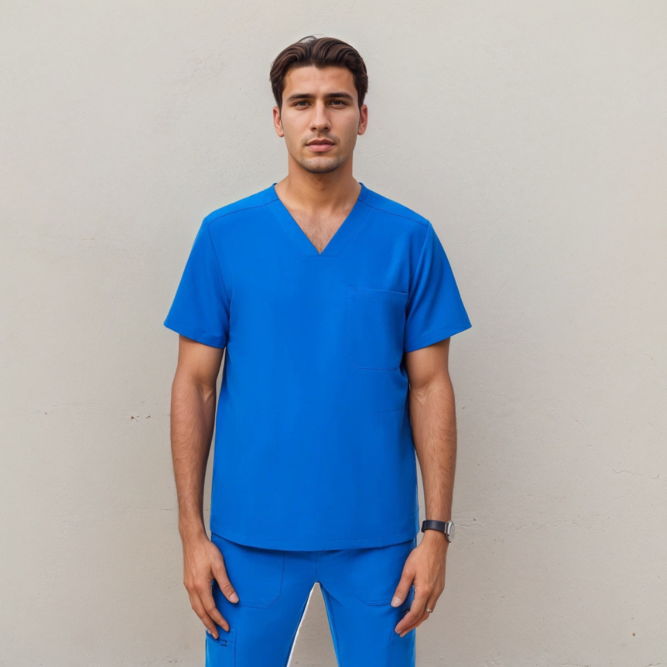 Men Three Pocket Scrub Top