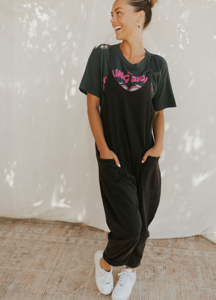 Womens Casual Wide-Leg Jumpsuit-Cozy Knit Sets