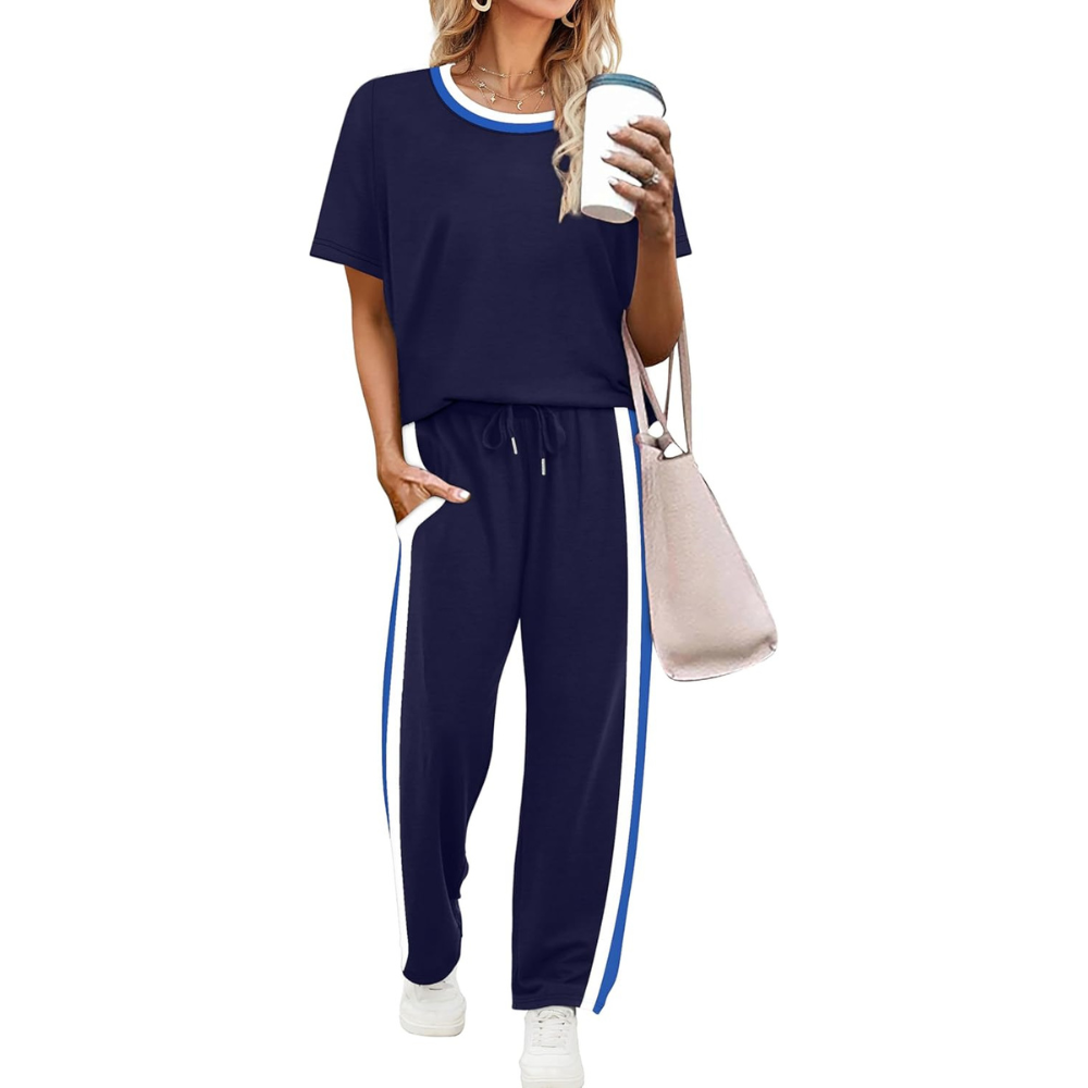 Two Piece Summer Lounge Set With Pocket Pants