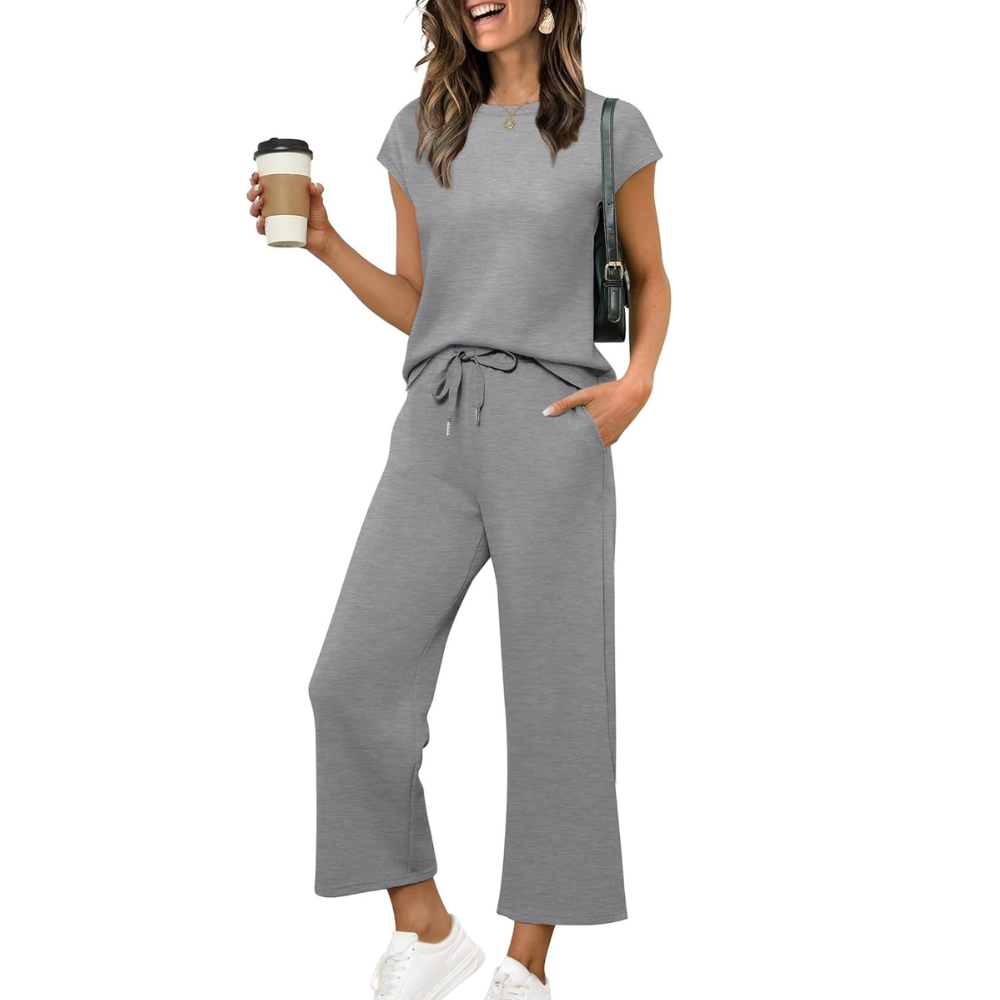 Two Piece Summer Vacation Lounge Matching Set Outfit