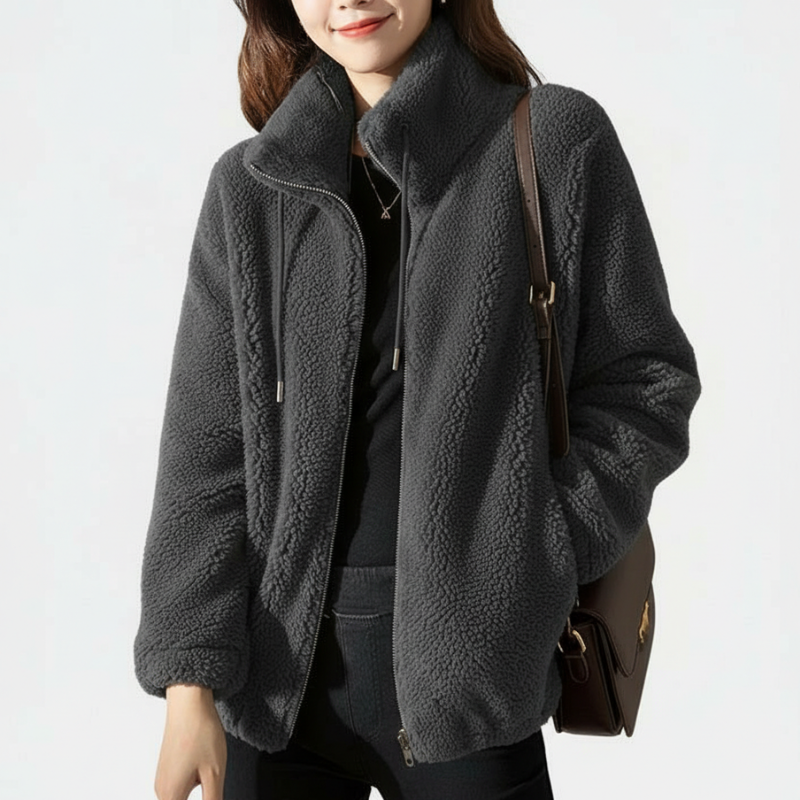 Casual And Cozy Zip Up Jacket For Women