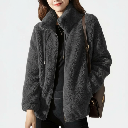 Casual And Cozy Zip Up Jacket For Women