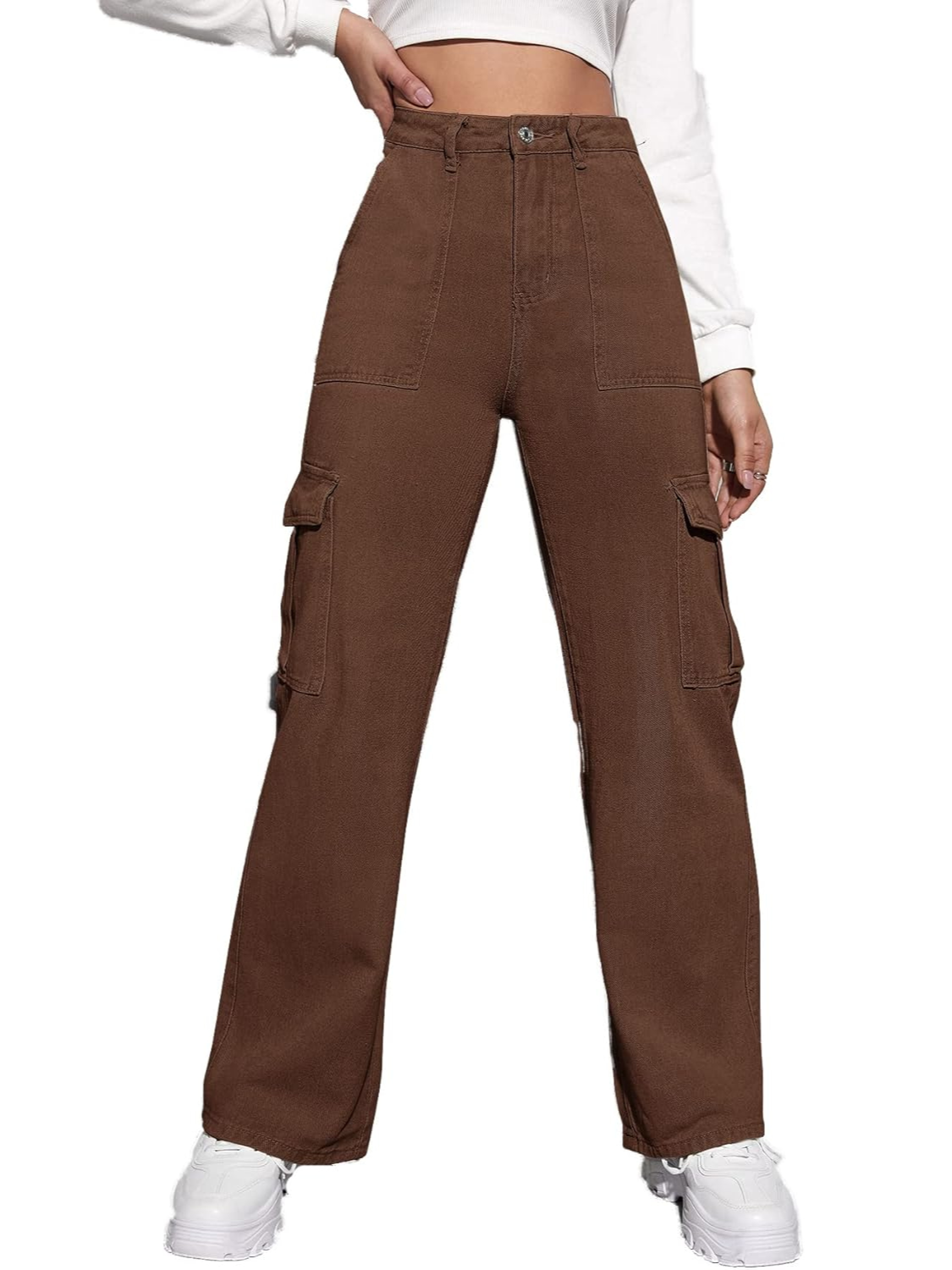 Casual Flap Pocket Denim Pant-Cozy Knit Sets