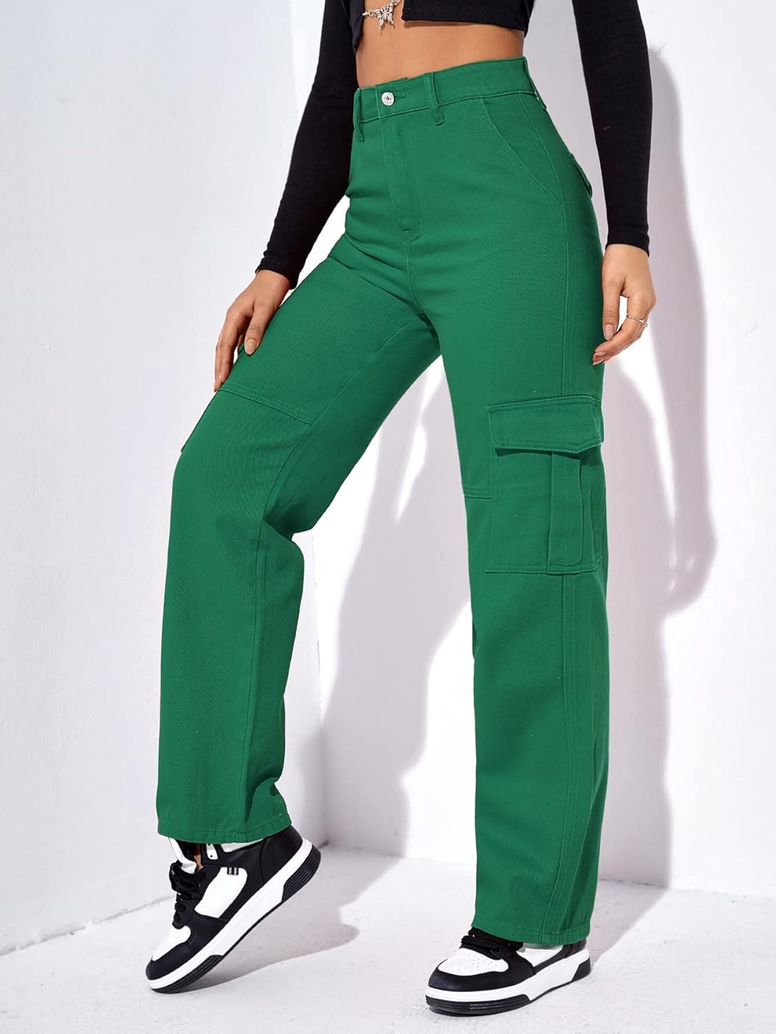 Casual Flap Pocket Denim Pant-Cozy Knit Sets