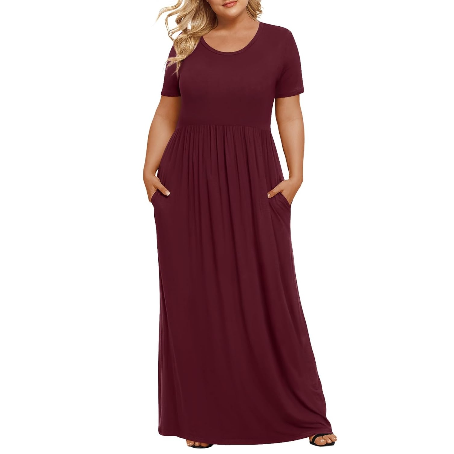 Casual Short Sleeve Maxi Dress For Women