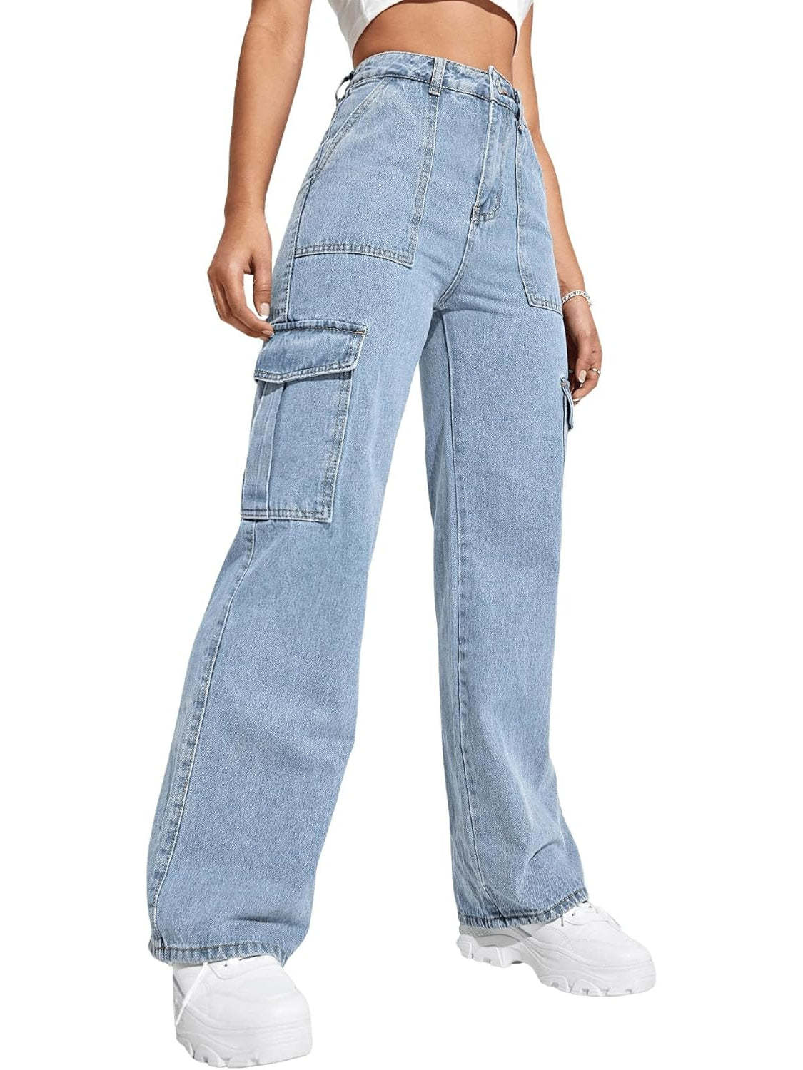 Flap Pocket Denim Jeans-Cozy Knit Sets
