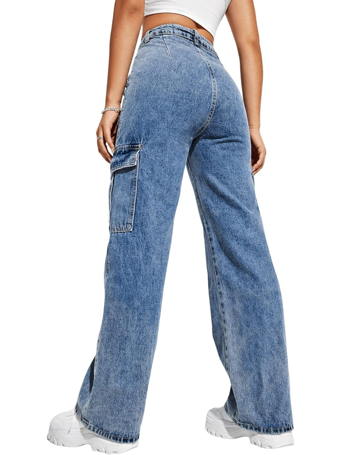 Flap Pocket Denim Jeans-Cozy Knit Sets