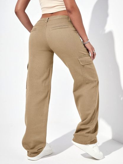 Casual Flap Pocket Denim Pant-Cozy Knit Sets