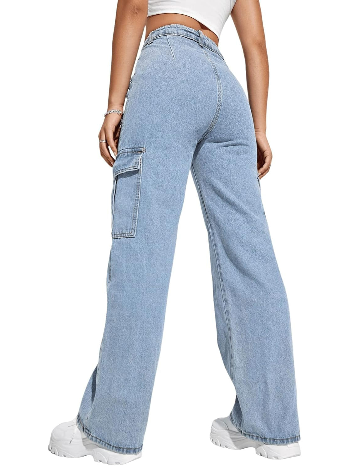 Flap Pocket Denim Jeans-Cozy Knit Sets