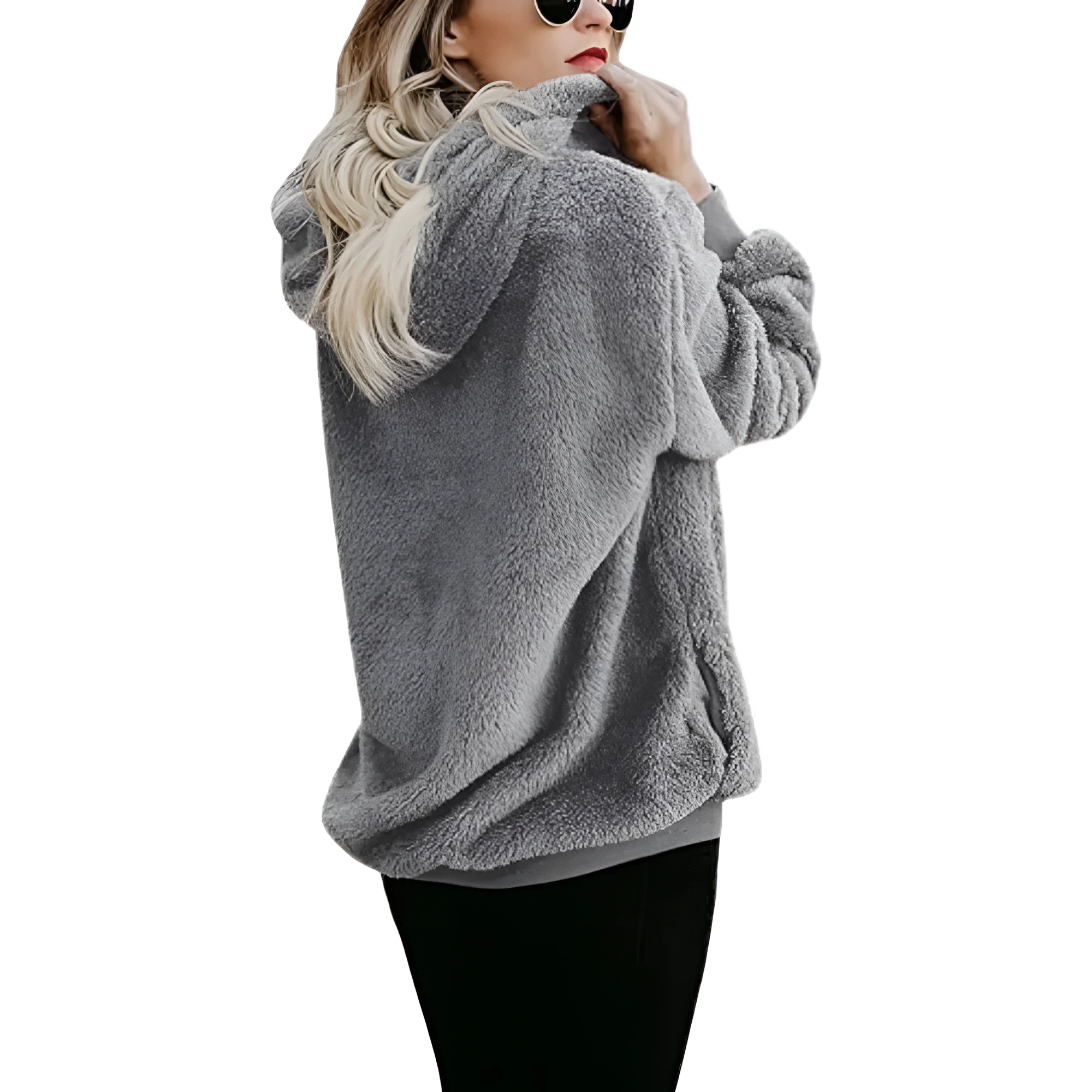 Oversized Long Sleeve Pullover Hoodies With Pocket For Women