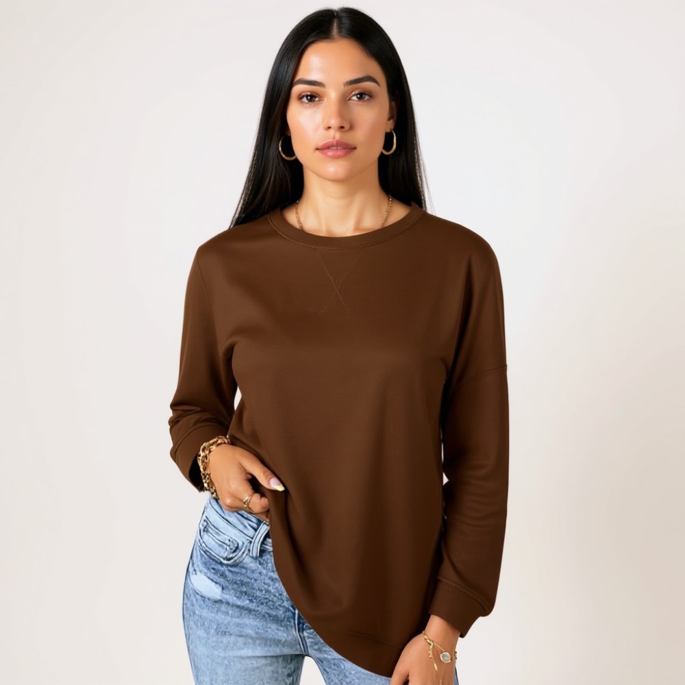 Women Casual Crew Neck Sweatshirt