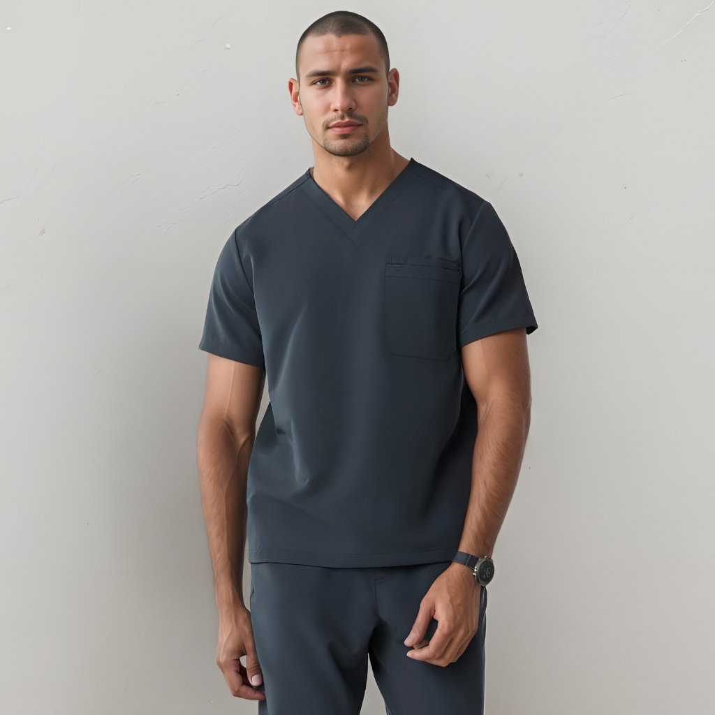 Leon Three Pocket Scrub Top