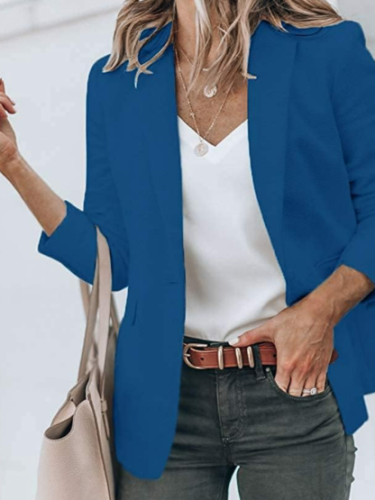 Casual Long Sleeve Jacket-Cozy Knit Sets
