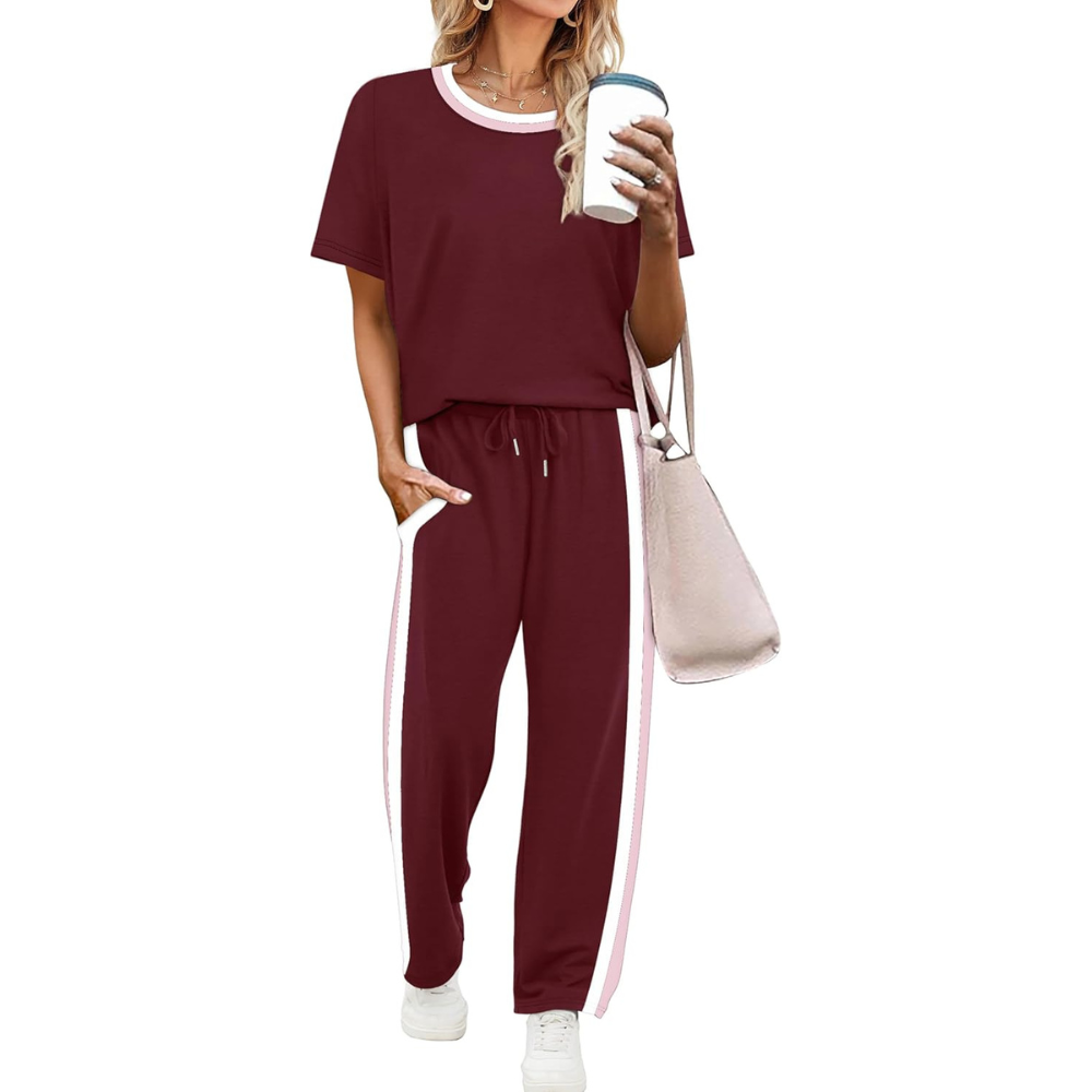 Two Piece Summer Lounge Set With Pocket Pants