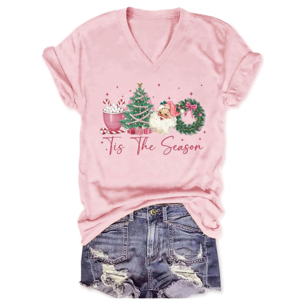 Casual Printed Short Sleeve T Shirt For Women
