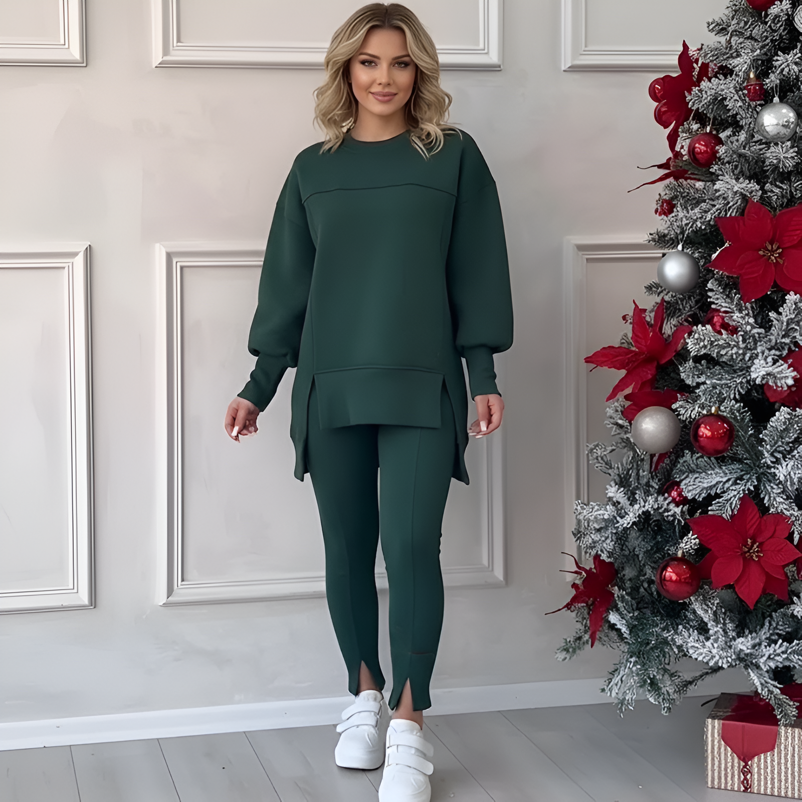 Women Printed Hoodie And Leggings Set