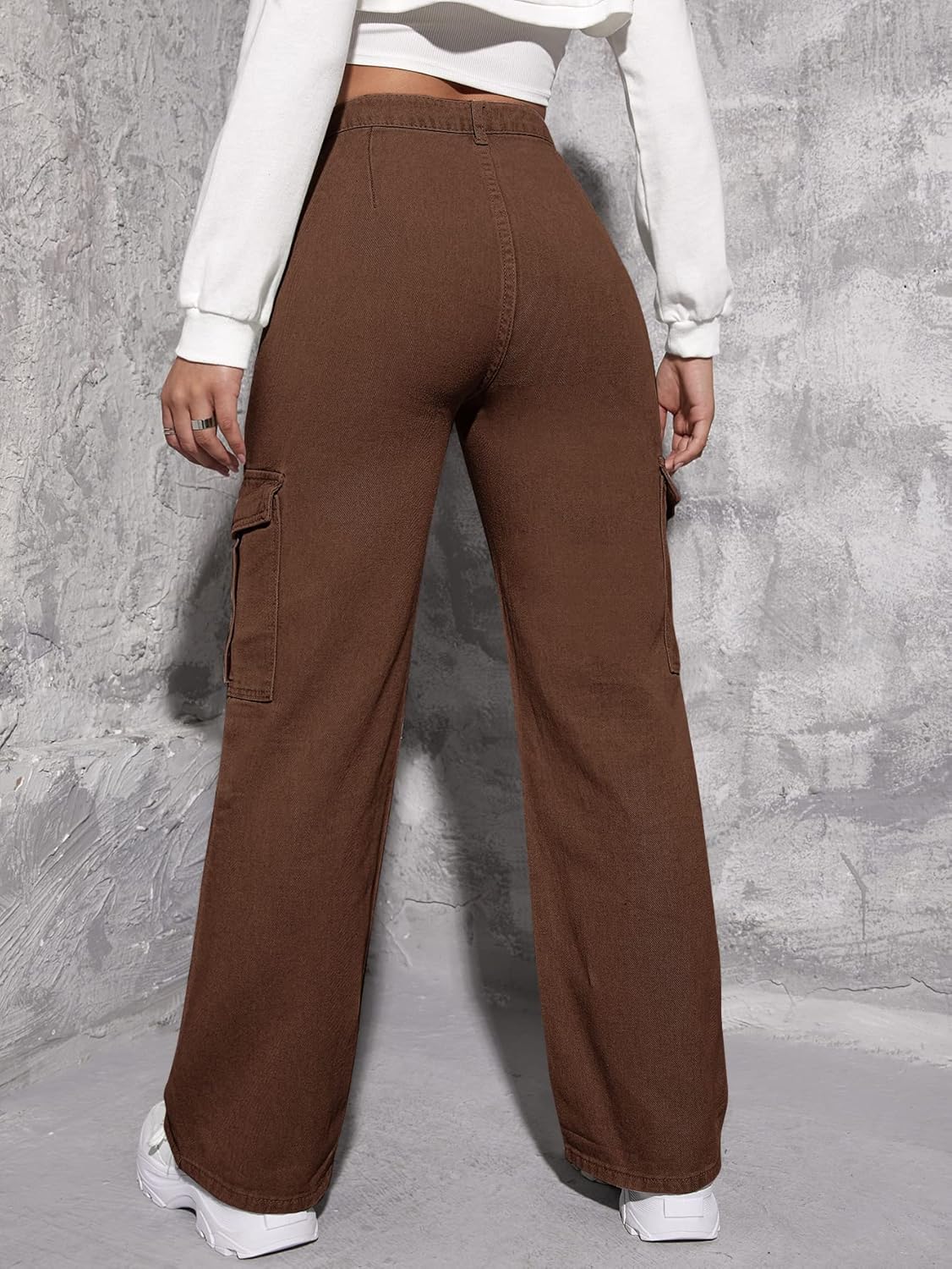 Casual Flap Pocket Denim Pant-Cozy Knit Sets
