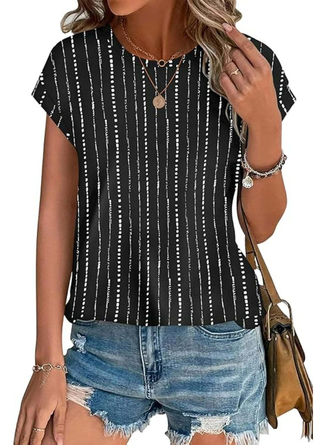 Casual Printed Crew Tops | Lightweight Summer Shirts | Everyday Shirts