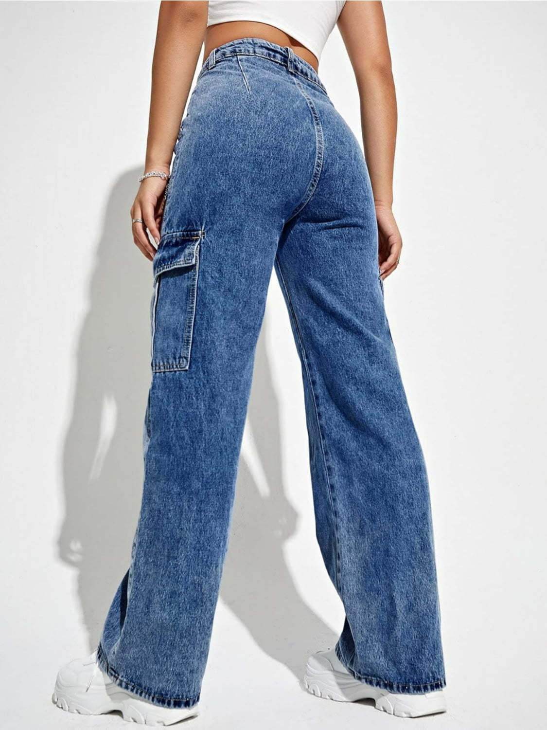 Flap Pocket Denim Jeans-Cozy Knit Sets
