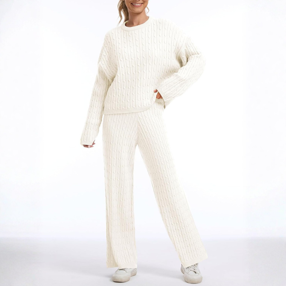 Cable Knit Sweater Lounge Set