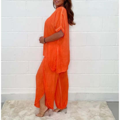 2 Piece Floaty Sleeved Trouser Set-Cozy Knit Sets