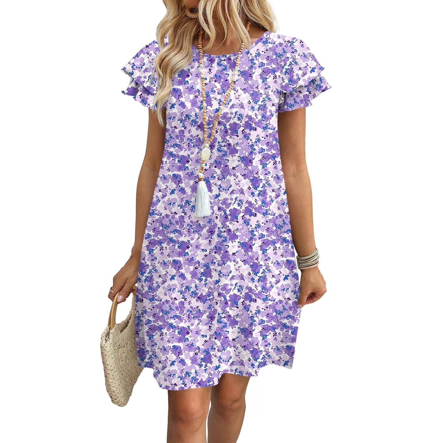 Summer Loose Ruffle Swing With Pockets For Women
