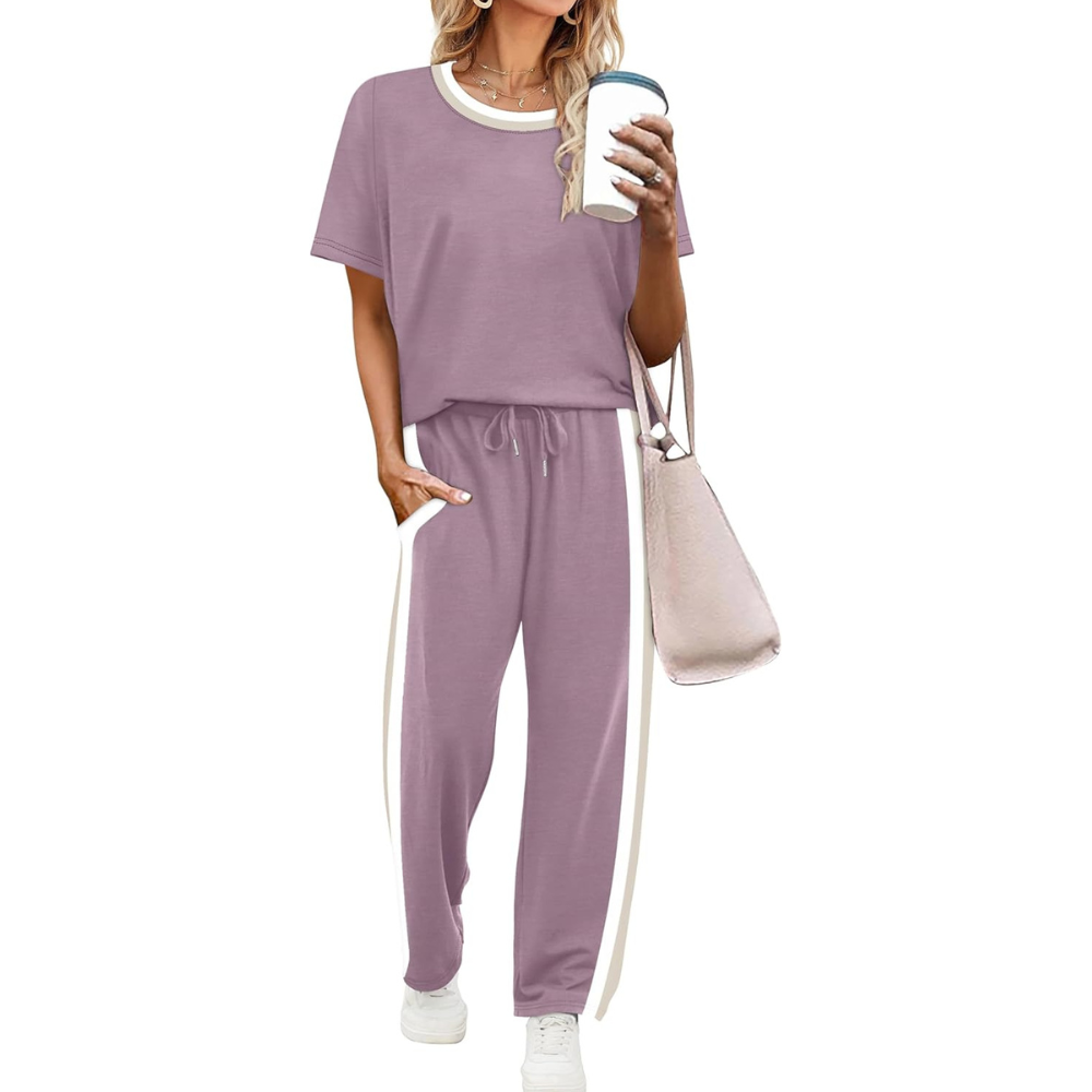 Two Piece Summer Lounge Set With Pocket Pants