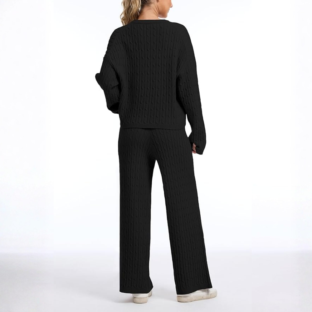 Cable Knit Sweater Lounge Set