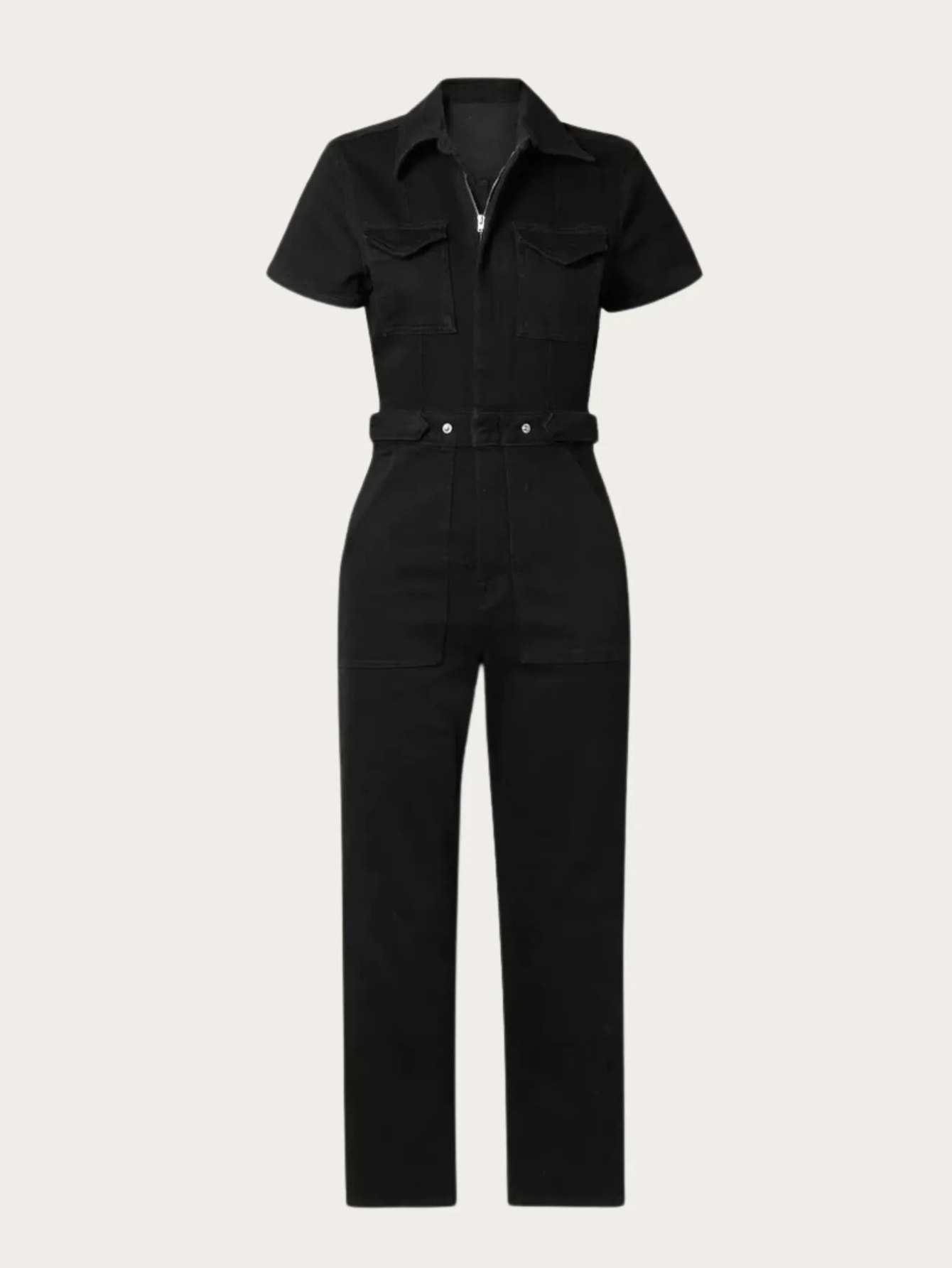 Classic Utility Front Zip Jumpsuit-Cozy Knit Sets