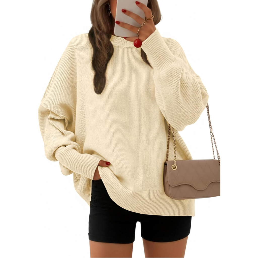Oversized Batwing Sleeve Pullover Sweaters